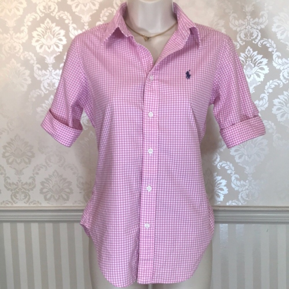 Ralph Lauren Pink Gingham dress shirt